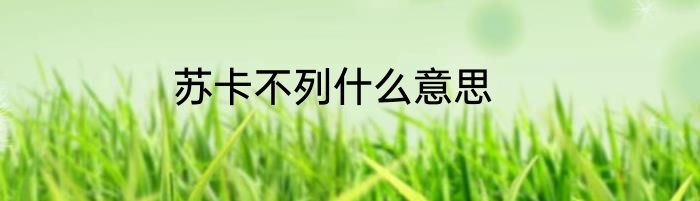 苏卡不列什么意思