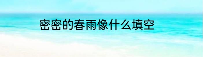 密密的春雨像什么填空