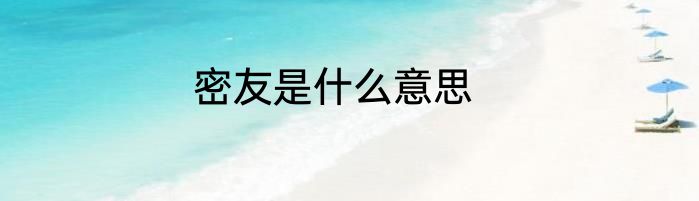 密友是什么意思