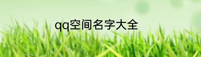 qq空间名字大全