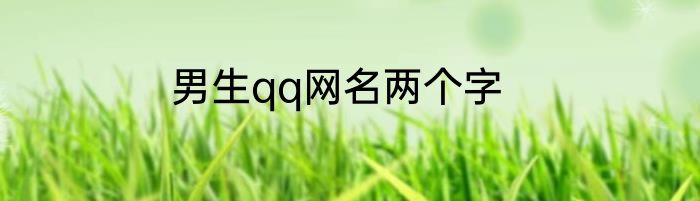 男生qq网名两个字