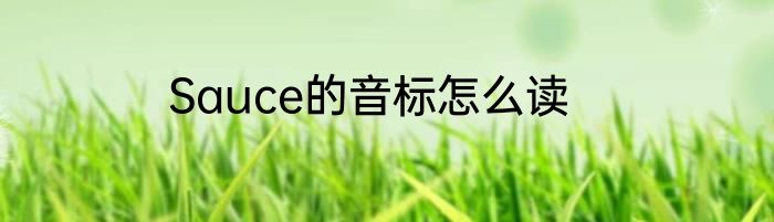 Sauce的音标怎么读