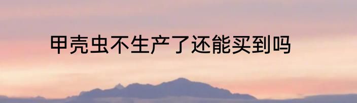 甲壳虫不生产了还能买到吗