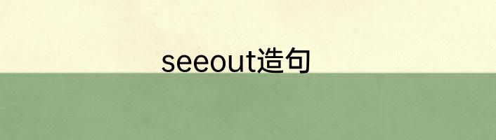 seeout造句