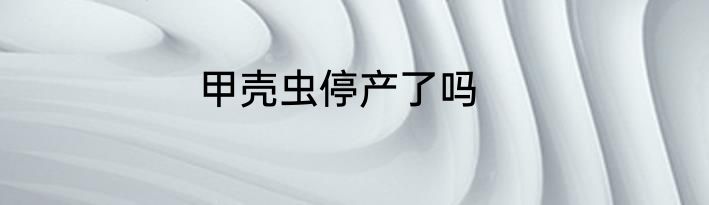 甲壳虫停产了吗