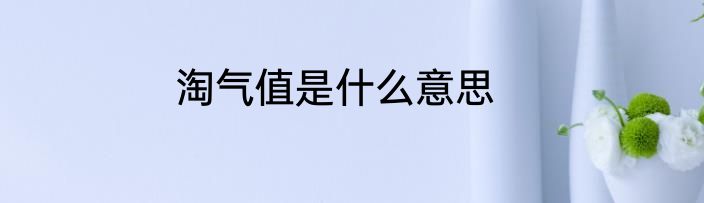 淘气值是什么意思