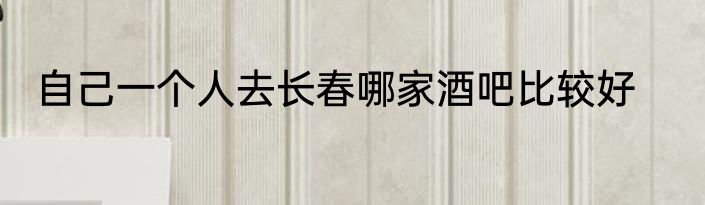 自己一个人去长春哪家酒吧比较好