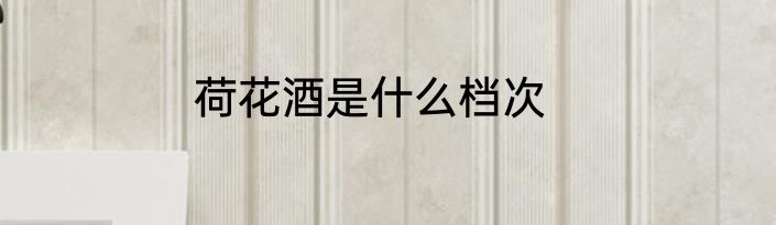 荷花酒是什么档次