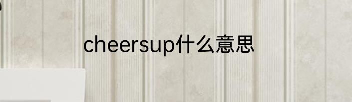 cheersup什么意思