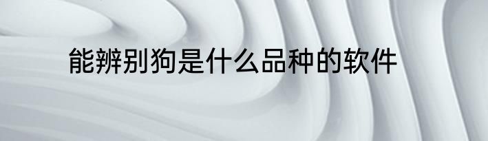 能辨别狗是什么品种的软件