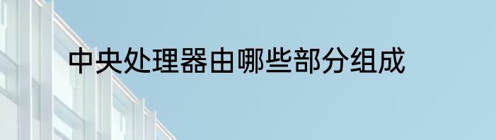 中央处理器由哪些部分组成
