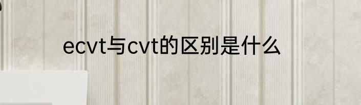 ecvt与cvt的区别是什么
