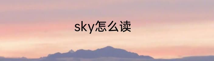 sky怎么读