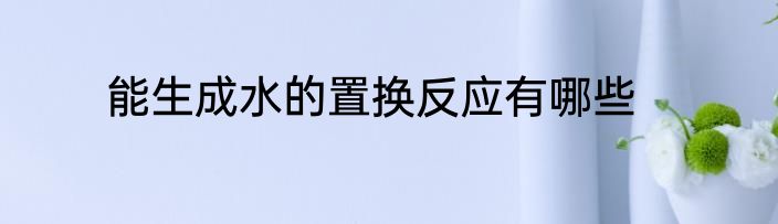 能生成水的置换反应有哪些