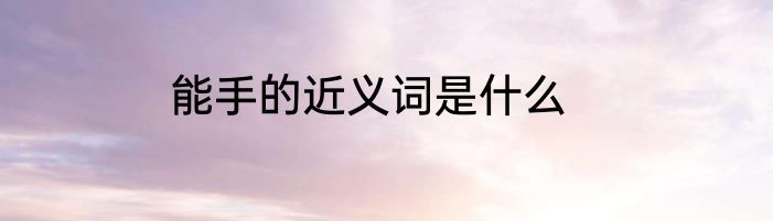 能手的近义词是什么