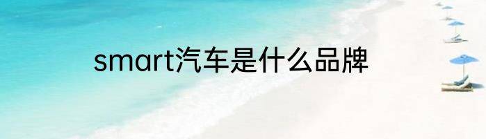 smart汽车是什么品牌