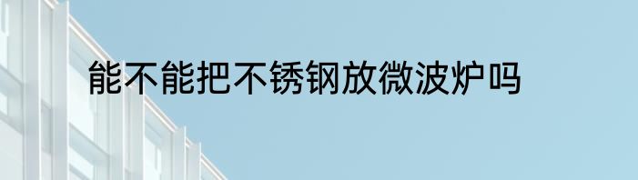 能不能把不锈钢放微波炉吗