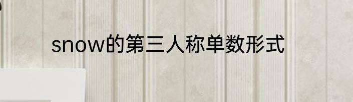 snow的第三人称单数形式