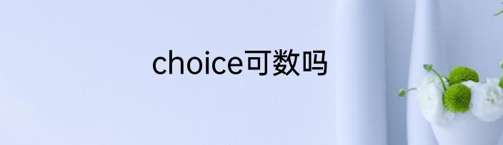 choice可数吗