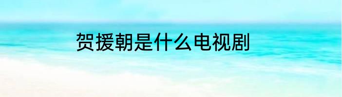 贺援朝是什么电视剧