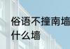 俗语不撞南墙不回头中的南墙指的是什么墙