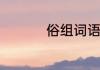 俗组词语俗读音及解释