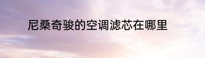 尼桑奇骏的空调滤芯在哪里