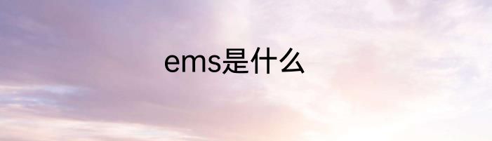 ems是什么