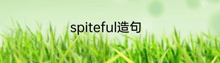spiteful造句
