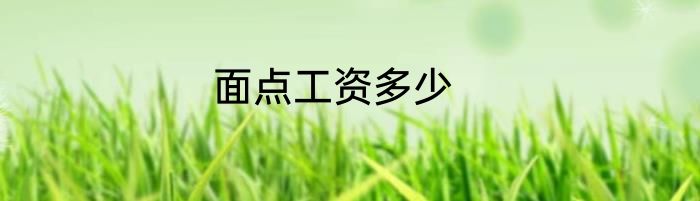 面点工资多少