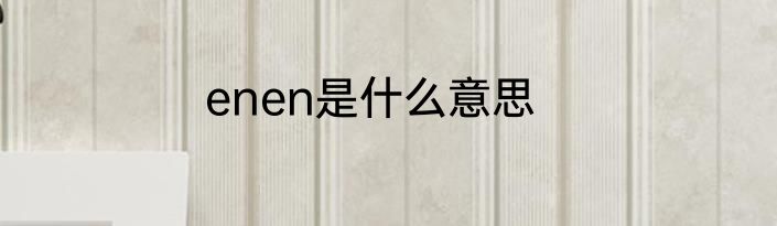 enen是什么意思