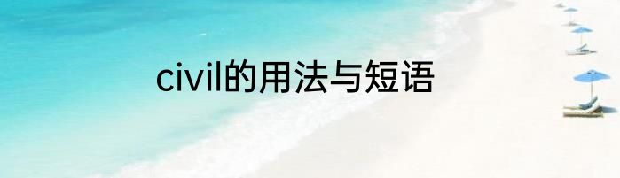 civil的用法与短语