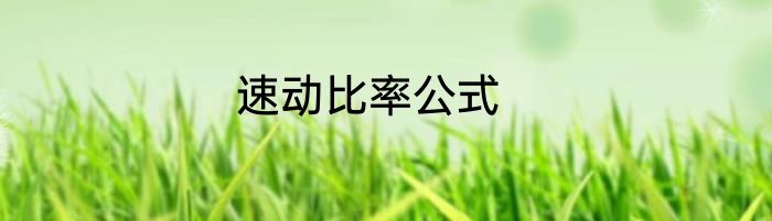 速动比率公式