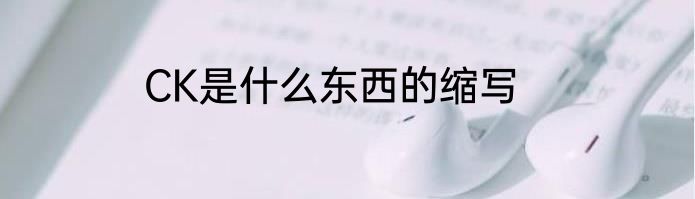 CK是什么东西的缩写