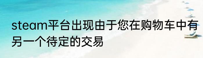 steam平台出现由于您在购物车中有另一个待定的交易
