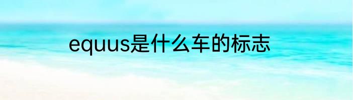equus是什么车的标志
