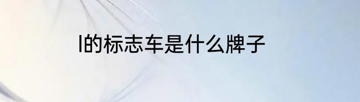 l的标志车是什么牌子