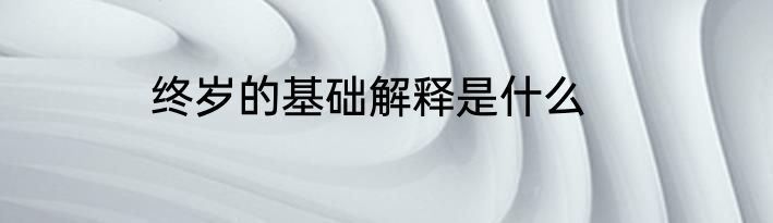 终岁的基础解释是什么
