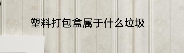 塑料打包盒属于什么垃圾