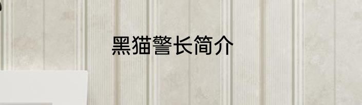 黑猫警长简介