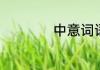 中意词语解释是什么