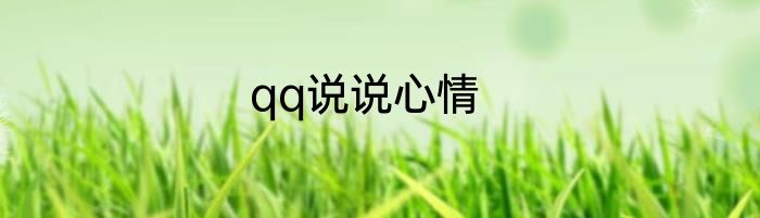 qq说说心情