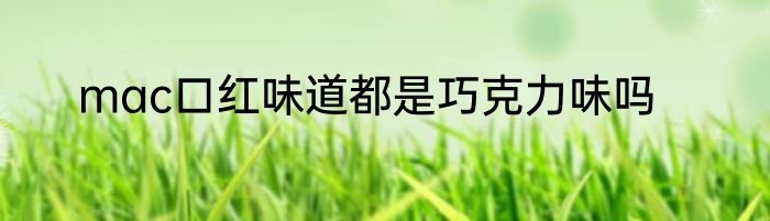 mac口红味道都是巧克力味吗