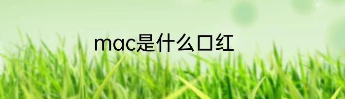 mac是什么口红