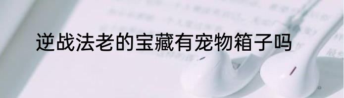 逆战法老的宝藏有宠物箱子吗