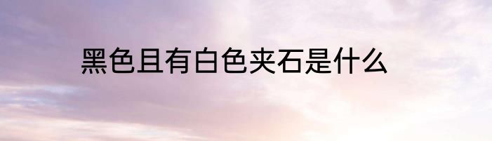 黑色且有白色夹石是什么