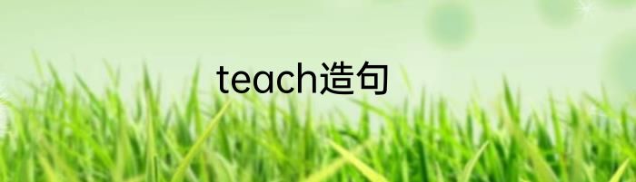 teach造句