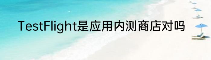 TestFlight是应用内测商店对吗