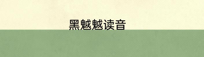 黑魆魆读音