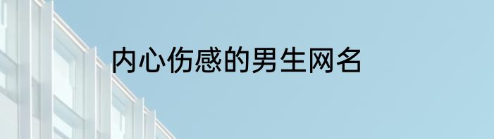 内心伤感的男生网名